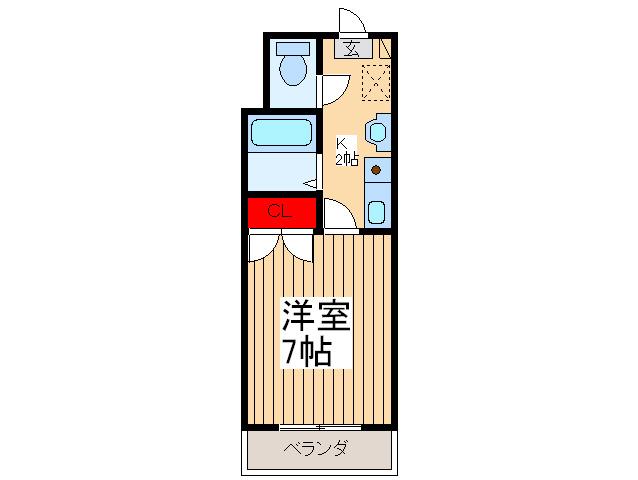脇田町アーバンS(1K/2階)の間取り写真