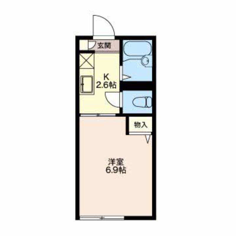 モーンプレイスII(1K/1階)の間取り写真