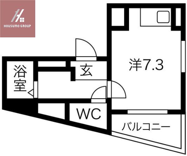 BL2緑橋駅前(ワンルーム/6階)の間取り写真