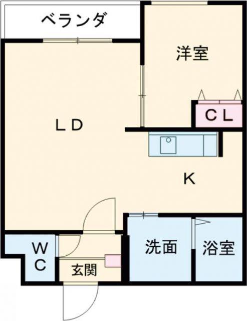 ソレミア(1LDK/3階)の間取り写真