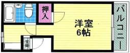 LIBRA大東(ワンルーム/1階)の間取り写真