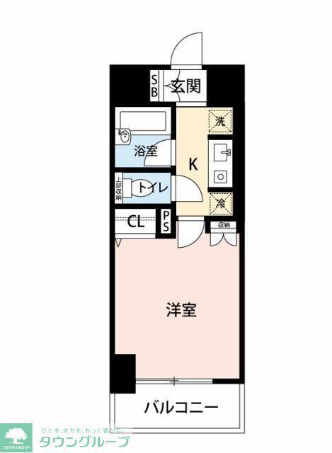 マイナビSTAYミライエ三軒茶屋上馬(1K/3階)の間取り写真