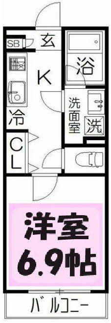 SUNNYWELL(1K/2階)の間取り写真