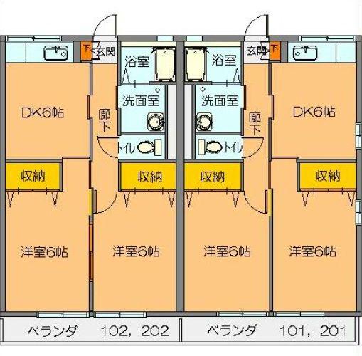 メゾンド・エスポワール(2DK/2階)の間取り写真