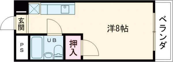 サンメゾン西春(ワンルーム/7階)の間取り写真