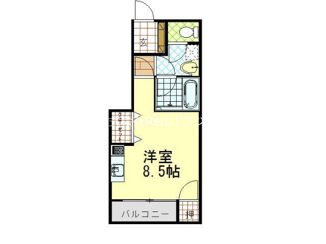 モンシェール国府(ワンルーム/1階)の間取り写真