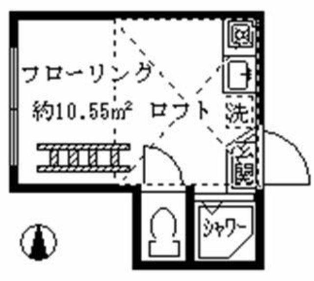 フェリスパルフェ(ワンルーム/1階)の間取り写真
