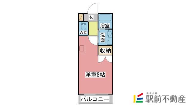 秋桜マンション(ワンルーム/4階)の間取り写真