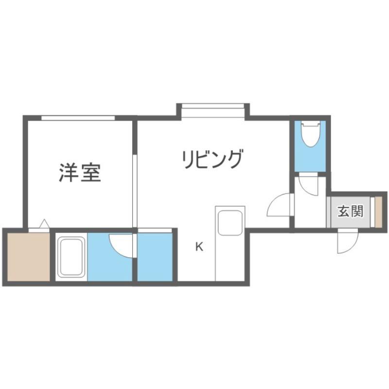 ハイツマグノリア(1LDK/3階)の間取り写真