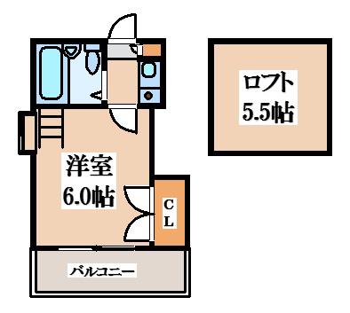 ゼウス花園(1K/1階)の間取り写真