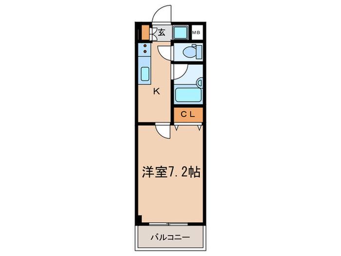 TMセピア(1K/2階)の間取り写真