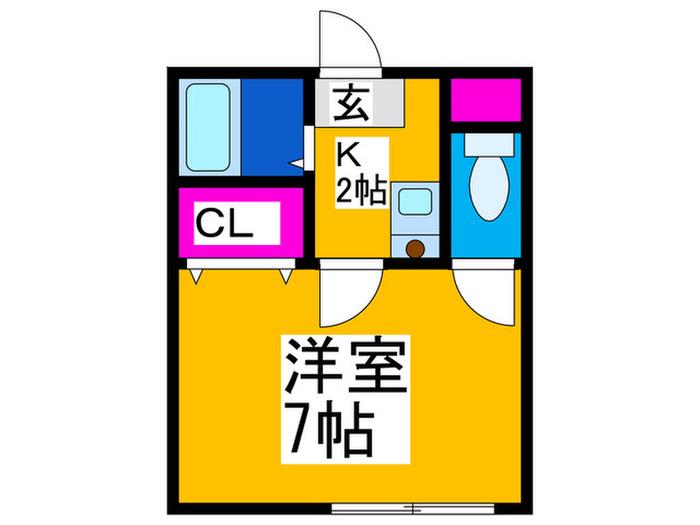 プレミール和(1K/3階)の間取り写真