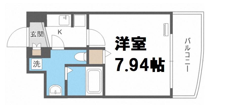セレニテ難波西(1K/4階)の間取り写真