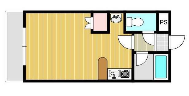 オリエンタル朝日ヶ丘(ワンルーム/1階)の間取り写真