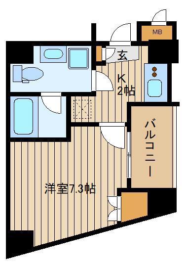 オーパスホームズ大泉学園Ⅱ(1K/2階)の間取り写真
