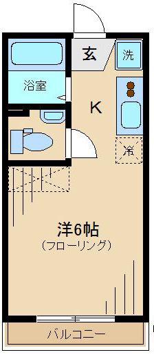 メゾンウィン(1K/2階)の間取り写真