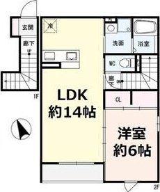 D-ROOM CHILL(1LDK/2階)の間取り写真