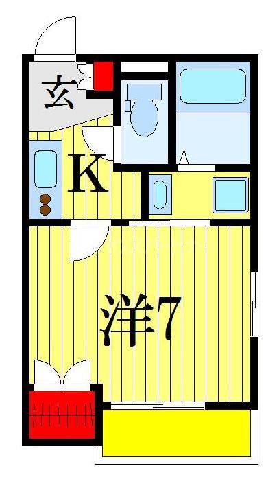 CASA RAILWAY SIDE(1K/3階)の間取り写真