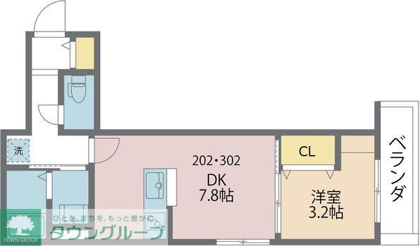 KING&PRINCESS1番館(1DK/3階)の間取り写真