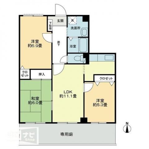 ハイムシュテット21(3LDK/1階)の間取り写真