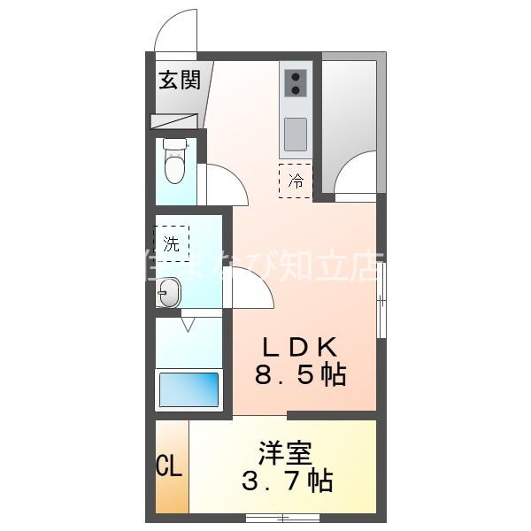 FORESTA(1LDK/3階)の間取り写真