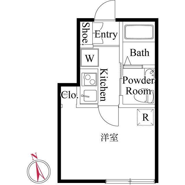 コート池尻大橋(1K/1階)の間取り写真