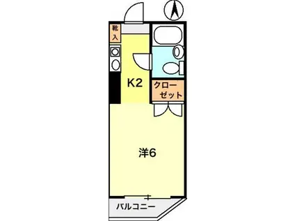 シャトレ富士見台(1K/3階)の間取り写真