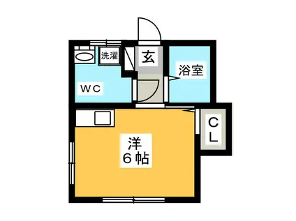 ハイツHAMA(ワンルーム/1階)の間取り写真