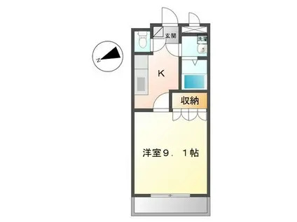 G-STAGE四国中央(1K/1階)の間取り写真