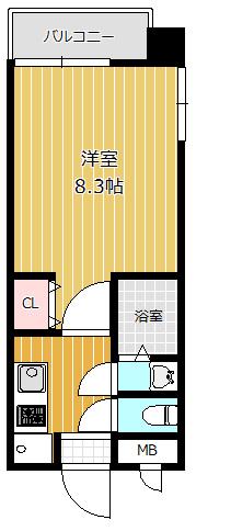 T・K BLD(1K/2階)の間取り写真