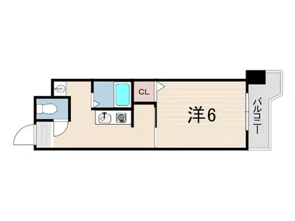 KSCOURT夙川(ワンルーム/1階)の間取り写真