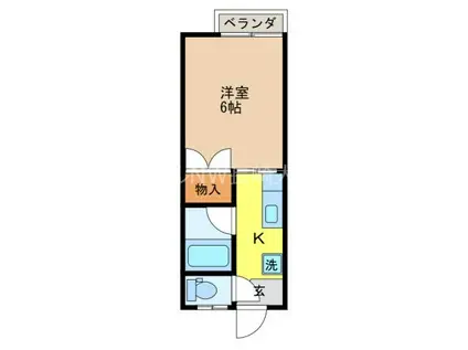 IMPROVE江平(1K/2階)の間取り写真