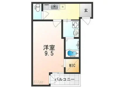 フジパレス八戸ノ里VI番館(1K/2階)の間取り写真
