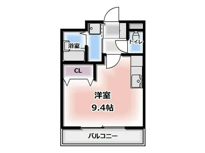 グランデール岩塚(ワンルーム/2階)の間取り写真