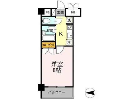 コージーコートひだまり館(1K/4階)の間取り写真