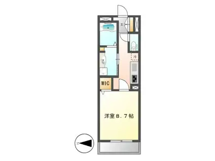 カスタリア新栄II(1K/6階)の間取り写真