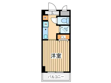 モナークマンション川崎(ワンルーム/3階)の間取り写真
