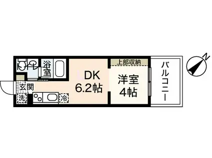 パークスISAMU(1DK/1階)の間取り写真