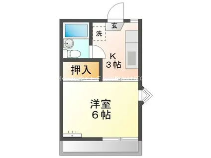 フォーブル山田A(1K/2階)の間取り写真