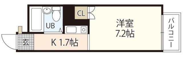 ピア大竹(1K/4階)の間取り写真