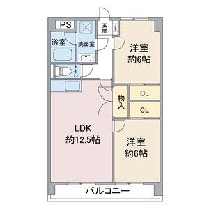 レージュ至来(2LDK/2階)の間取り写真