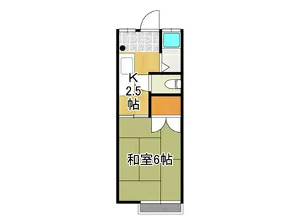 石原ハイム(1K/1階)の間取り写真