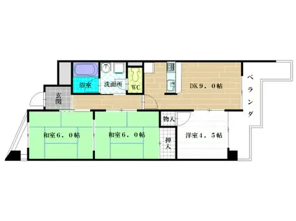 アーバンライフ浅尾(3DK/5階)の間取り写真