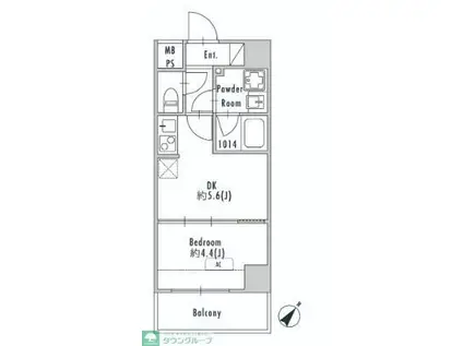 GRANPASEO押上II(1DK/6階)の間取り写真
