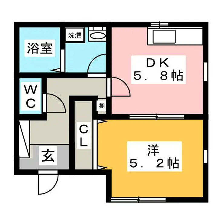 シェルブルー 1階階 間取り
