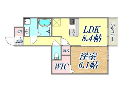 グランシャリオ(1LDK/3階)の間取り写真