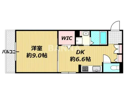 コンシェルジュ青江(1DK/1階)の間取り写真