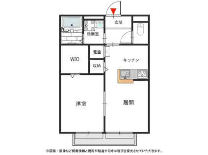 コージーコート(1LDK/2階)の間取り写真