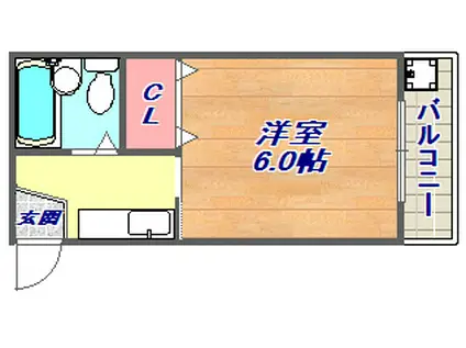 アクティ本山(1K/1階)の間取り写真