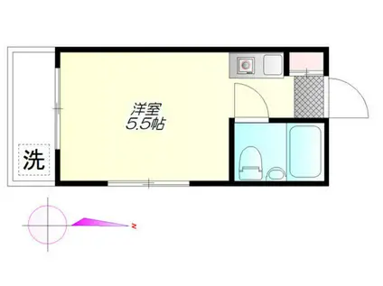 パークアベニュー紅葉ヶ丘(ワンルーム/2階)の間取り写真